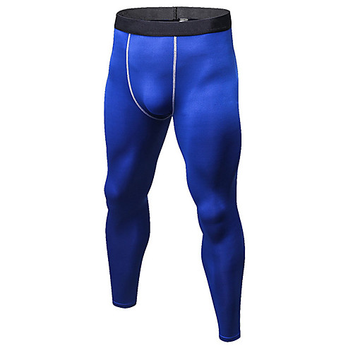 

YUERLIAN Men's Running Tights Compression Pants Winter White Black Red Blue Dark Navy Running Fitness Gym Workout Leggings Pants Sport Activewear Thermal / Warm Breathable Moisture Wicking Power Flex