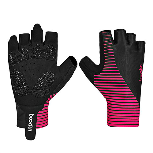 

BOODUN Bike Gloves / Cycling Gloves Mountain Bike MTB Road Bike Cycling Breathable Anti-Slip Sweat-wicking Protective Fingerless Gloves Half Finger Sports Gloves Lycra Fuchsia for Adults' Outdoor