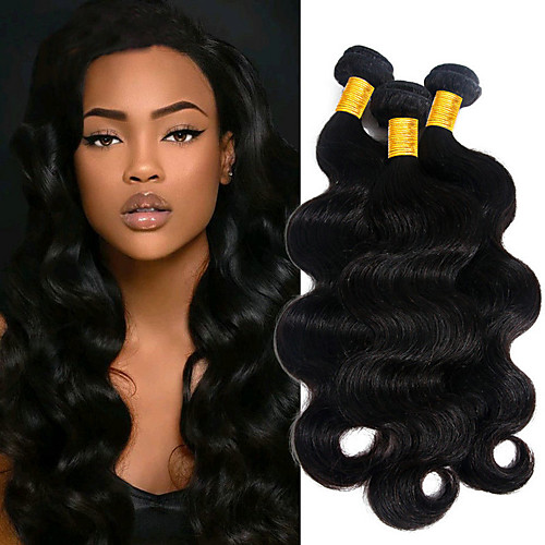 

3 Bundles Peruvian Hair Body Wave Unprocessed Human Hair 100% Remy Hair Weave Bundles 150 g Natural Color Hair Weaves / Hair Bulk Bundle Hair Human Hair Extensions 8-28 inch Natural Color Human Hair