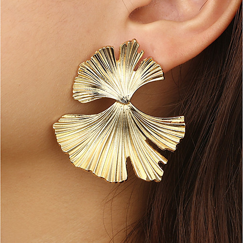 

Women's Stud Earrings Hoop Earrings Earrings Retro Floral Theme Ginkgo Vintage Punk Trendy Hyperbole Fashion Earrings Jewelry Gold For Daily Going out Club Bar 1 Pair