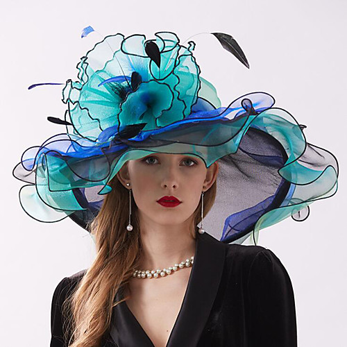 

Organza Headwear with Flower / Ruffle 1 Piece Wedding / Sports & Outdoor / Tea Party Headpiece