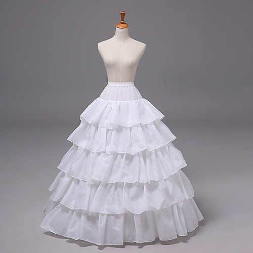 

Bride Classic Lolita 1950s Layered Vacation Dress Dress Petticoat Hoop Skirt Crinoline Prom Dress Women's Girls' Tulle Costume White Vintage Cosplay Wedding Party Princess