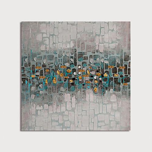 

Oil Painting Hand Painted Square Abstract Modern Stretched Canvas