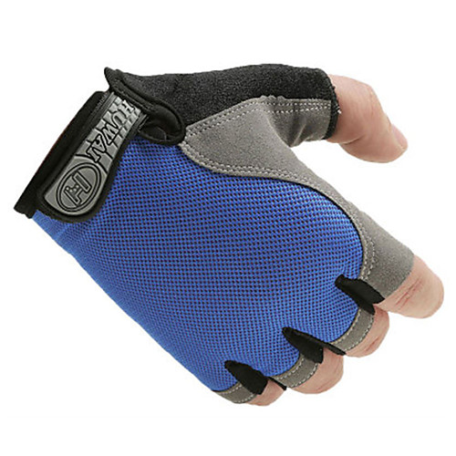 

Bike Gloves / Cycling Gloves Road Bike Cycling Breathable Anti-Slip Quick Dry Wearable Fingerless Gloves Half Finger Sports Gloves Mesh Silicone Gel Black Grey Sky Blue for Adults' Rock Climbing