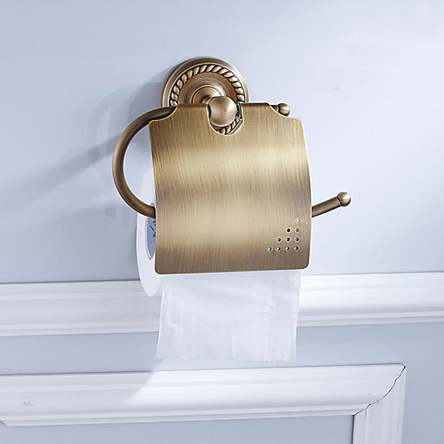 

Toilet Paper Holder New Design Antique Brass 6pcs - Hotel bath Wall Mounted