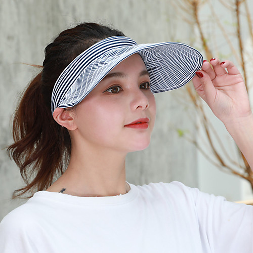 

Women's Active Basic Cute Cotton Polyester Baseball Cap-Striped Spring Summer Yellow Blushing Pink Orange