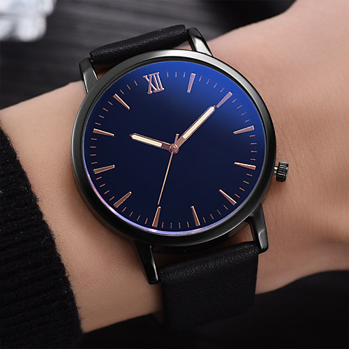 

Men's Dress Watch Analog Quartz Minimalist Water Resistant / Waterproof Creative Casual Watch / One Year / Leather