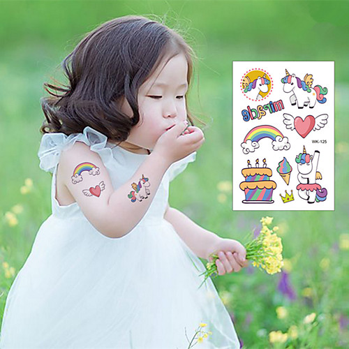 

10 pcs Temporary Tattoos Eco-friendly / Water Resistant Face / Body / Hand Environmentally Friendly Ink