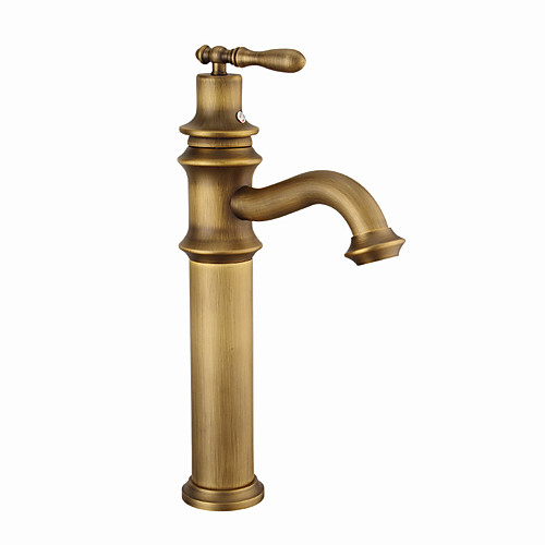 

Bathroom Sink Faucet - Widespread Antique Copper Centerset Single Handle One HoleBath Taps