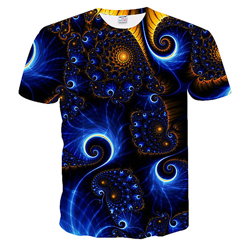 

Men's T shirt Galaxy Graphic 3D Plus Size Print Tops Black
