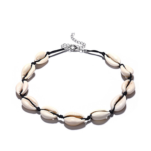 

Women's Choker Necklace Classic Shell Black White Red 38 cm Necklace Jewelry 1pc For Carnival