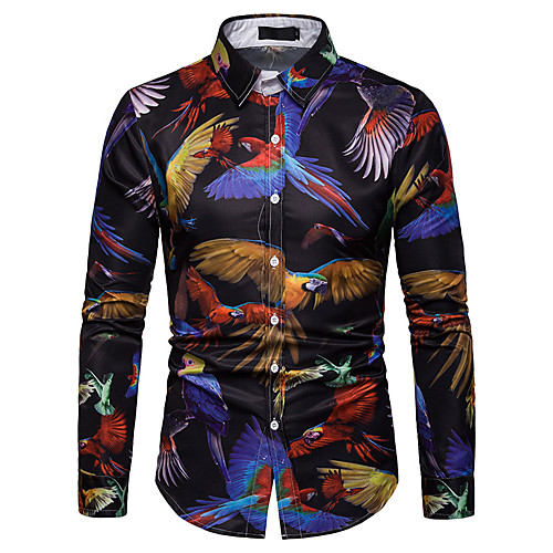 

Men's Shirt Rainbow Animal Print Tops Rainbow