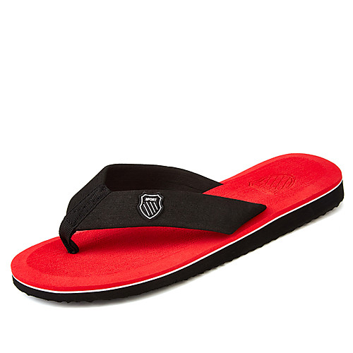

Unisex PU Spring & Summer Casual Slippers & Flip-Flops Walking Shoes Breathable Slogan Dark Grey / Black / Red / Dark Brown