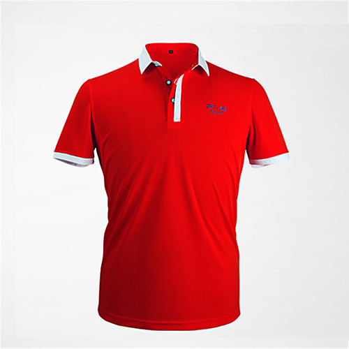 

Men's Golf Tee / T-shirt Solid Color Letter & Number Fashion Breathable Quick Dry Sweat-wicking Spring Summer Outdoor / Cotton / Stretchy