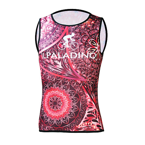 

ILPALADINO Men's Sleeveless Cycling Jersey Elastane Burgundy Floral Botanical Bike Jersey Top Road Bike Cycling UV Resistant Quick Dry Moisture Wicking Sports Clothing Apparel