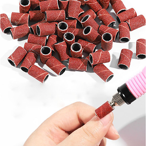 

50PCS Nail Art Sanding Bands Cutters For Manicure Removing Gel Nail Electric Drill Grinding Sand Ring Bit
