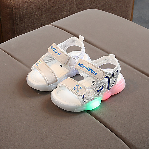 

Boys' LED / LED Shoes PU Sandals Toddler(9m-4ys) / Little Kids(4-7ys) Luminous Black / Red / Blue Summer / Rubber