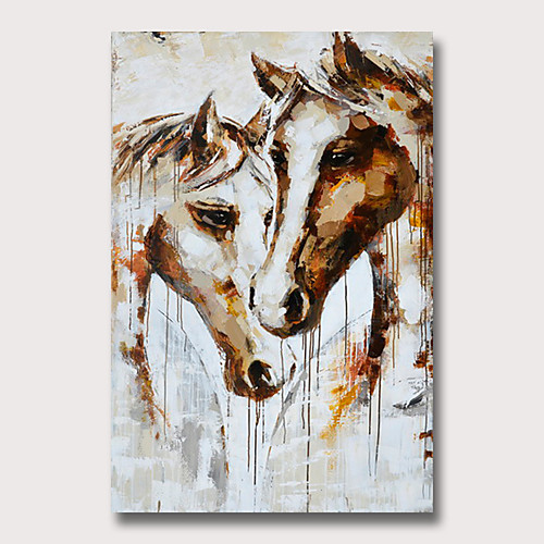 

Oil Painting Hand Painted Vertical Abstract Animals Modern Rolled Canvas (No Frame)