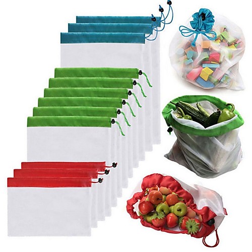 

1pcs Reusable Mesh Produce Bags Washable Bags for Grocery Shopping Storage Fruit Vegetable Toys Sundries Organizer Storage Bag