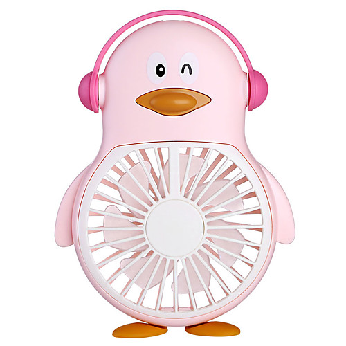 

Cartoon Ub Charged Penguin Fan Mini Hand-Held Fan Student Outdoor Portable Pocket Small Fan