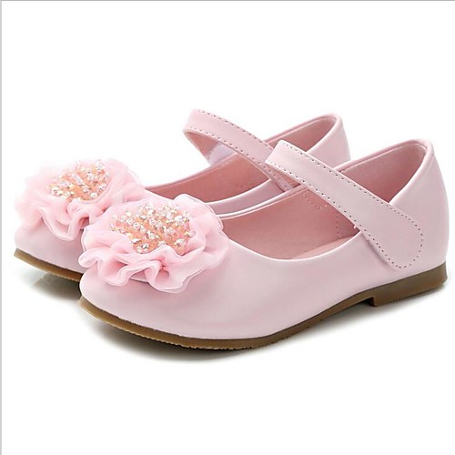 

Girls' Flower Girl Shoes PU Flats Toddler(9m-4ys) / Little Kids(4-7ys) Pink / Beige Spring / Fall