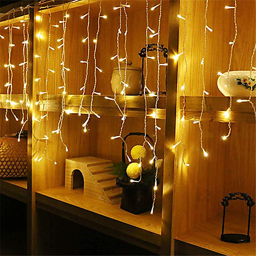 

4m0.6m Light Sets String Lights 96 LEDs 1pc Warm White White Blue Waterproof Party Decorative 220-240 V 110-120 V