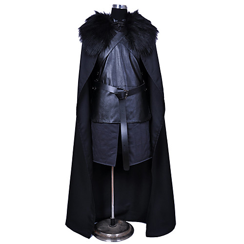 

Jon Snow Cosplay Costume Outfits Masquerade Men's Boys' Movie Cosplay Cosplay Halloween Black Vest Skirt Belt Halloween Carnival Masquerade Polyster / Cloak / Sleeveless / Cloak