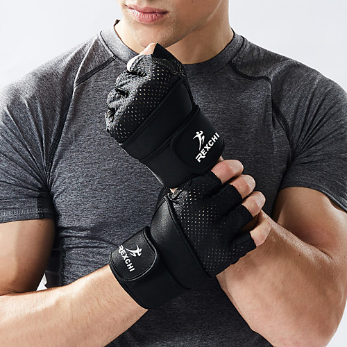 

Bike Gloves / Cycling Gloves Trainer Durable Fingerless Gloves Sports Gloves Black Grey for Adults' Cycling / Bike