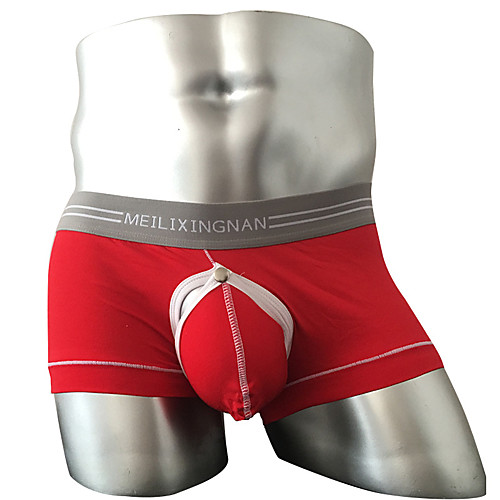 

Men's Basic Boxers Underwear - EU / US Size 1 Piece Mid Waist Red M L XL