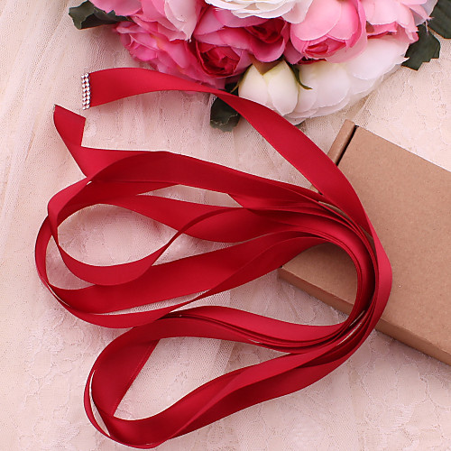 

Satin / Tulle Wedding / Party / Evening Sash With Imitation Pearl / Belt / Appliques Women's Sashes