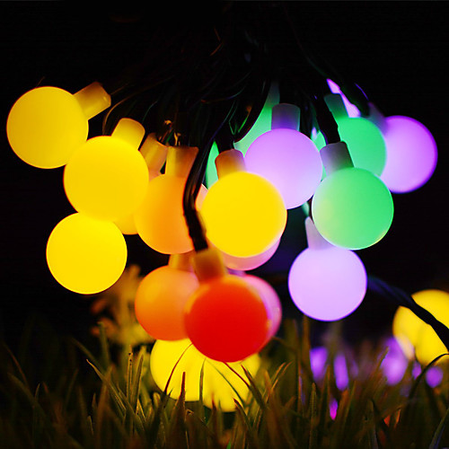 

50m String Lights 500 LEDs 1Set Mounting Bracket 1 set Warm White RGB White Waterproof Solar Creative Solar Powered
