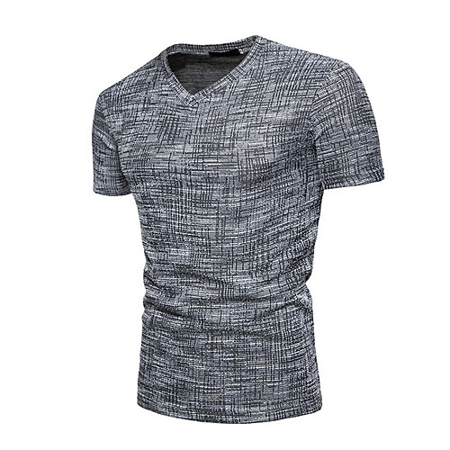 

Men's T shirt Solid Colored Tops Black Khaki Green