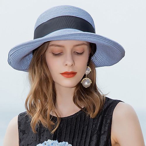 

Polyester Straw Hats with Braided Strap 1pc Casual / Daily Wear Headpiece