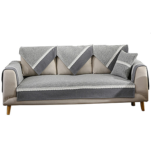 

Slipcovers Sofa Cover Solid Color Modern Style/ Quilted Cotton/ Easy to Install Couch Cover