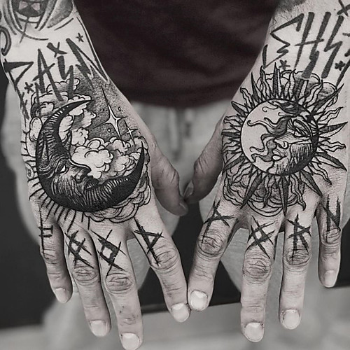 

4 pcs Temporary Tattoos Water Resistant / Best Quality Hand / brachium Tattoo Stickers