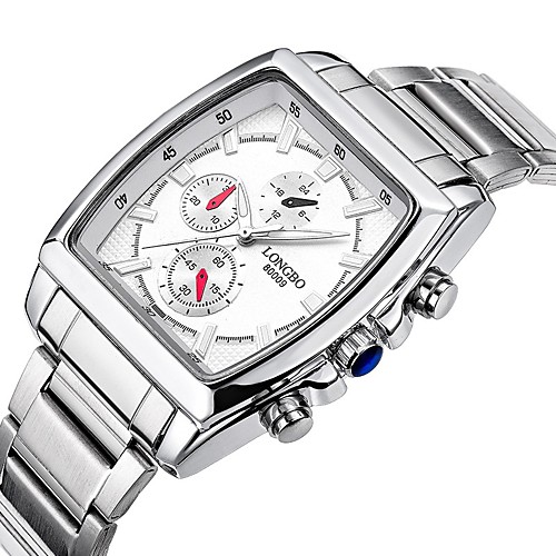 

Men's Dress Watch Japanese Quartz Metal Stainless Steel Silver 30 m Water Resistant / Waterproof Analog Luxury Fashion - White Black One Year Battery Life