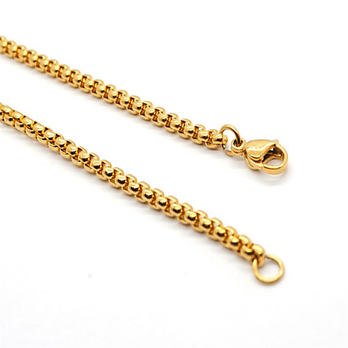 

Men's Women's Chain Necklace Classic Hope Artistic Simple Trendy Fashion Stainless Steel Gold 60 cm Necklace Jewelry 1pc For Gift Daily Carnival Street Club