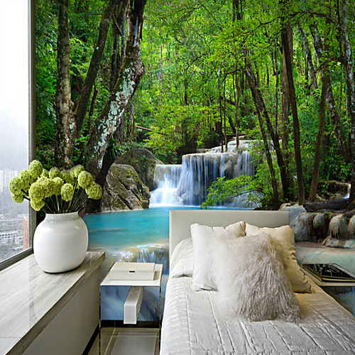 

Landscape Waterfall Suitable for TV Background Wall Wallpaper Murals Living Room Cafe Restaurant Bedroom Office XXXL(448280cm)