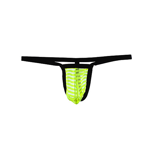 

Men's 1 Piece Mesh G-string Underwear - Normal Low Waist Black Blue Red M L XL