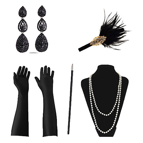 

Necklace Earrings Costume Accessory Sets Outfits Masquerade Retro Vintage 1920s The Great Gatsby Artificial feather For The Great Gatsby Cosplay Halloween Carnival Women's Costume Jewelry Fashion