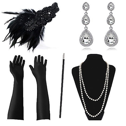 

Necklace Earrings Costume Accessory Sets Outfits Masquerade Retro Vintage 1920s The Great Gatsby Artificial feather For The Great Gatsby Cosplay Halloween Carnival Women's Costume Jewelry Fashion