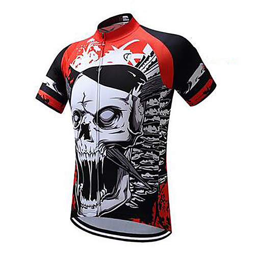 

Fastcute Boys' Girls' Short Sleeve Cycling Jersey - Kid's Black / Red Black / Orange Blue Skull Bike Jersey Top Mountain Bike MTB Road Bike Cycling Breathable Quick Dry Moisture Wicking Sports