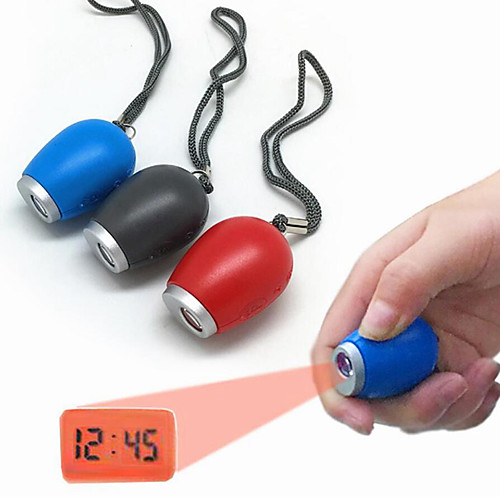 

Hot selling Portable Mini Digital Time Projection Clock LED Flashlight Torch