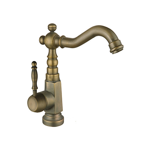 

Kitchen faucet - Single Handle One Hole Electroplated / Rose Gold Standard Spout Other Antique Kitchen Taps / Brass