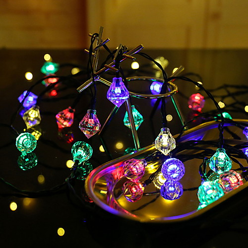 

4m String Lights 20 LEDs 1 set Multi Color Solar / Decorative Solar Powered