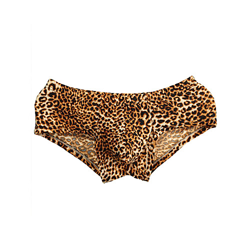 

Men's Print Boxers Underwear - Normal 1 Piece Low Waist Black Yellow Brown M L XL