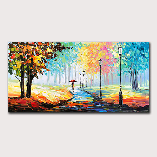 

Oil Painting Hand Painted Horizontal Abstract Landscape Modern Stretched Canvas