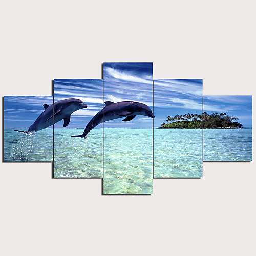 

Print Stretched Canvas Prints - Abstract Traditional Modern Five Panels Art Prints