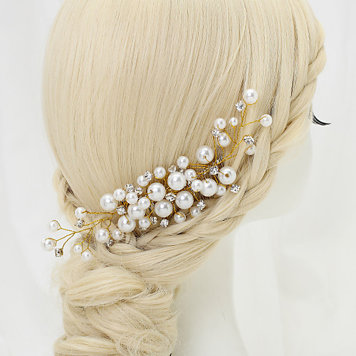 

Imitation Pearl / Rhinestone / Alloy Hair Combs with Rhinestone / Imitation Pearl 1 Piece Wedding Headpiece