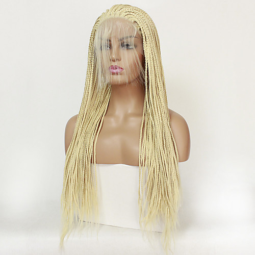 

Synthetic Lace Front Wig Matte Braid Lace Front Wig Blonde Long Light Blonde Synthetic Hair Women's Heat Resistant Blonde